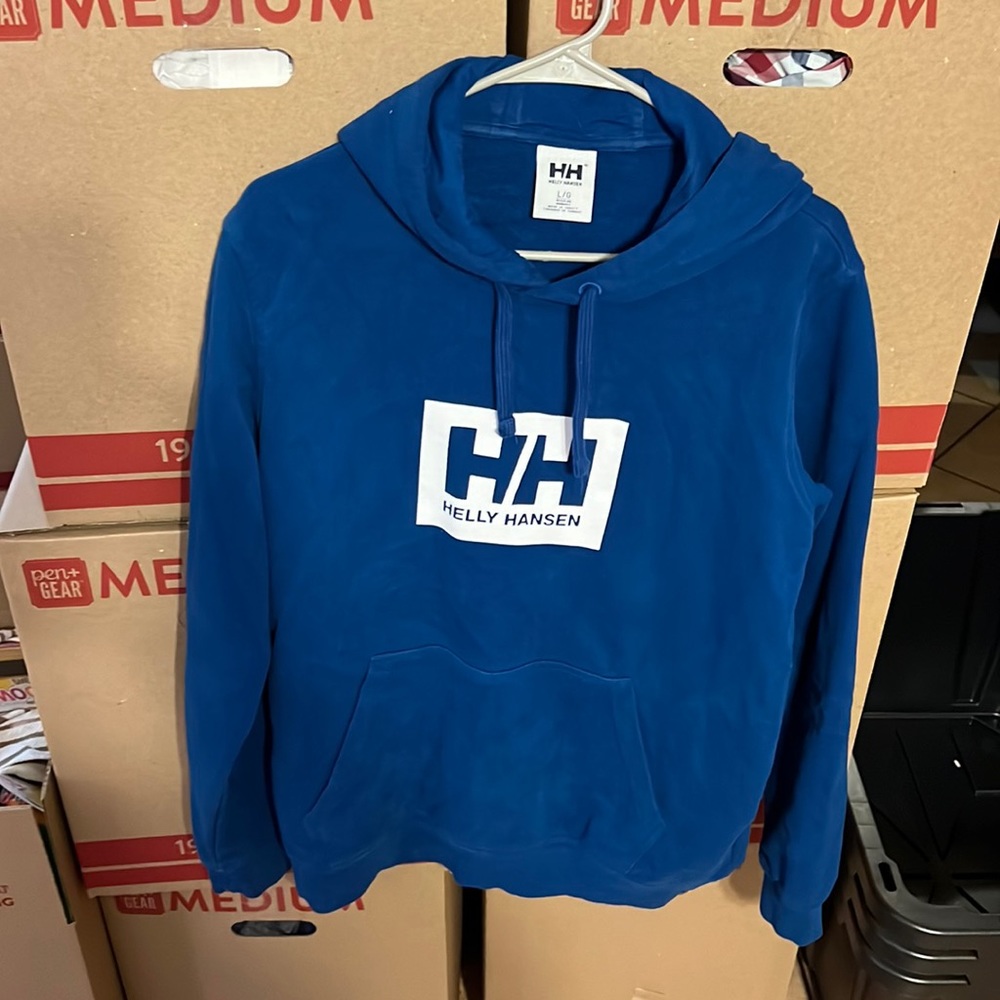 Mens helly hansen blue sz large hoodie